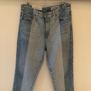 NWT High-Waisted Half and Half AG Jeans size 28
